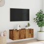 Mueble de pared de TV madera ingeniería envejecida 80x30x30 cm en Muebles TV | Comprar online en Foru.es