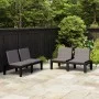 Bancos de jardín con cojines 2 unidades plástico gris de vidaXL, Bancos de jardín - Ref: Foro24-3059826, Precio: 245,55 €, De...