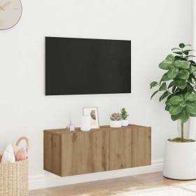 Mueble TV de pared madera ingeniería roble artisan 80x30x30 cm en Muebles TV | Comprar online en Foru.es
