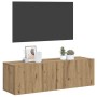 Mueble TV de pared madera ingeniería roble artisan 80x30x30 cm en Muebles TV | Comprar online en Foru.es