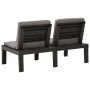 Bancos de jardín con cojines 2 unidades plástico gris de vidaXL, Bancos de jardín - Ref: Foro24-3059826, Precio: 245,55 €, De...
