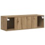 Mueble TV de pared madera ingeniería roble artisan 80x30x30 cm en Muebles TV | Comprar online en Foru.es
