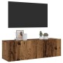 Mueble de TV de pared madera ingeniería envejecida 100x30x30 cm en Muebles TV | Comprar online en Foru.es