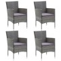 Muebles de jardín 5 piezas ratán sintético y vidrio gris de vidaXL, Conjuntos de jardín - Ref: Foro24-3058319, Precio: 328,47...