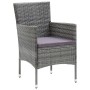 Muebles de jardín 5 piezas ratán sintético y vidrio gris de vidaXL, Conjuntos de jardín - Ref: Foro24-3058319, Precio: 328,47...