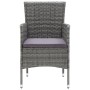 Muebles de jardín 5 piezas ratán sintético y vidrio gris de vidaXL, Conjuntos de jardín - Ref: Foro24-3058319, Precio: 328,47...