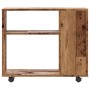 Mesa auxiliar de madera contrachapada envejecida 70x35x55 cm en Mesas auxiliares | Comprar online en Foru.es