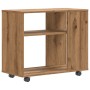 Mesa auxiliar de madera de ingeniería roble artisan 70x35x55 cm en Mesas auxiliares | Comprar online en Foru.es