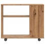 Mesa auxiliar de madera de ingeniería roble artisan 70x35x55 cm en Mesas auxiliares | Comprar online en Foru.es