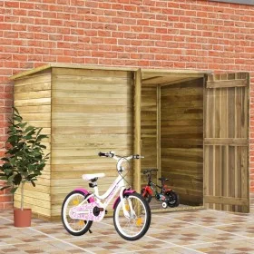 Cobertizo de bicicletas de jardín pino impregnado 232x110x170cm de vidaXL, Cobertizos - Ref: Foro24-3059875, Precio: 585,02 €...