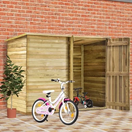 Cobertizo de bicicletas de jardín pino impregnado 232x110x170cm de vidaXL, Cobertizos - Ref: Foro24-3059875, Precio: 585,02 €...