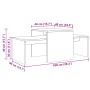 Set mesas de centro madera ingeniería envejecida 100x48x40 cm en Mesas de centro | Comprar online en Foru.es
