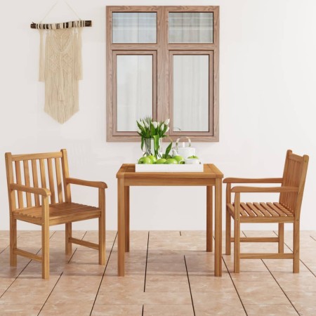 Conjunto de comedor de jardín 3 piezas madera maciza de teca de vidaXL, Conjuntos de jardín - Ref: Foro24-3059923, Precio: 52...