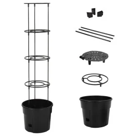 Macetero para tomates polipropileno antracita Ø29,5x115 cm de vidaXL, Maceteros y jardineras - Ref: Foro24-152209, Precio: 34...