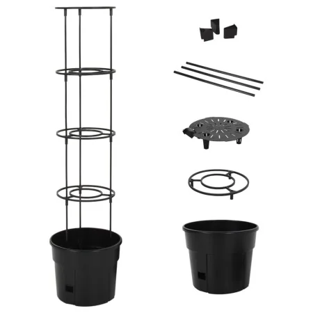 Macetero para tomates polipropileno antracita Ø29,5x115 cm de vidaXL, Maceteros y jardineras - Ref: Foro24-152209, Precio: 34...