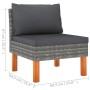 Set de muebles de jardín 8 pzas y cojines ratán sintético gris de vidaXL, Conjuntos de jardín - Ref: Foro24-3059720, Precio: ...
