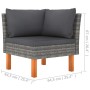 Set de muebles de jardín 8 pzas y cojines ratán sintético gris de vidaXL, Conjuntos de jardín - Ref: Foro24-3059720, Precio: ...