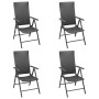 Juego de comedor de jardín 5 piezas negro y marrón de vidaXL, Conjuntos de jardín - Ref: Foro24-3060054, Precio: 470,04 €, De...