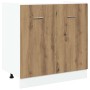 Mueble bajo fregadero "Lyon" roble artesanal 80x46x81,5 cm madera de ingeniería en Armarios de cocina | Comprar online en Foru.e