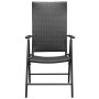 Juego de comedor de jardín 5 piezas negro y marrón de vidaXL, Conjuntos de jardín - Ref: Foro24-3060054, Precio: 470,04 €, De...