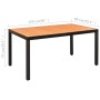 Juego de comedor de jardín 5 piezas negro y marrón de vidaXL, Conjuntos de jardín - Ref: Foro24-3060054, Precio: 470,04 €, De...