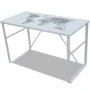 Escritorio rectangular con impresión de mapa de vidaXL, Escritorios - Ref: Foro24-241162, Precio: 106,41 €, Descuento: %