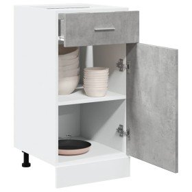 Mueble bajo con cajón "Lyon" de, gris hormigón, 40 x 46 x 81,5 cm, madera de ingeniería en Armarios de cocina | Comprar online e