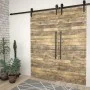 Schiebetürbeschlagsatz aus schwarzem Stahl 2 Stück 200 cm von vidaXL, Türrahmen - Ref: Foro24-3059839, Preis: 92,59 €, Rabatt: %