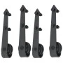 Sliding door hardware kit black steel 2 units 200 cm by vidaXL, doorframes - Ref: Foro24-3059839, Price: 92,59 €, Discount: %