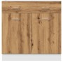 Cajón bajo "Lyon" roble artesanal, 80x46x81,5 cm, madera de ingeniería en Armarios de cocina | Comprar online en Foru.es