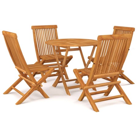 Conjunto de comedor de jardín 5 piezas madera maciza de teca de vidaXL, Conjuntos de jardín - Ref: Foro24-3059579, Precio: 35...
