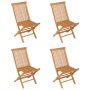 Conjunto de comedor de jardín 5 piezas madera maciza de teca de vidaXL, Conjuntos de jardín - Ref: Foro24-3059579, Precio: 35...