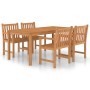 Conjunto de comedor de jardín 5 piezas madera maciza de teca de vidaXL, Conjuntos de jardín - Ref: Foro24-3059943, Precio: 87...