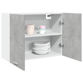 Armario colgante "Lyon" gris hormigón 80x31x60 cm madera de ingeniería en Armarios de cocina | Comprar online en Foru.es