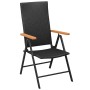 Juego de comedor para jardín 5 piezas negro y marrón de vidaXL, Conjuntos de jardín - Ref: Foro24-3060072, Precio: 424,61 €, ...