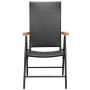 Juego de comedor para jardín 5 piezas negro y marrón de vidaXL, Conjuntos de jardín - Ref: Foro24-3060072, Precio: 424,61 €, ...