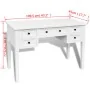Escritorio con 5 cajones blanco de vidaXL, Escritorios - Ref: Foro24-241533, Precio: 246,05 €, Descuento: %