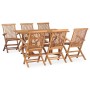 Set comedor de jardín plegable 7 piezas madera maciza de teca de vidaXL, Conjuntos de jardín - Ref: Foro24-3059973, Precio: 6...