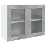 Vitrina colgante "Lyon" gris hormigón 80x31x60 cm en Armarios de cocina | Comprar online en Foru.es