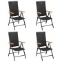 Juego de comedor para jardín 5 piezas negro y marrón de vidaXL, Conjuntos de jardín - Ref: Foro24-3060083, Precio: 409,98 €, ...