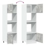 Mueble para microondas "Lyon" gris hormigón 60x57x207 cm madera de ingeniería en Armarios de cocina | Comprar online en Foru.es