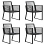 Juego de comedor para jardín 5 piezas ratán PVC negro de vidaXL, Conjuntos de jardín - Ref: Foro24-3060215, Precio: 472,01 €,...