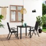 Juego de comedor para jardín 3 piezas negro de vidaXL, Conjuntos de jardín - Ref: Foro24-3060046, Precio: 284,83 €, Descuento: %