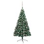 Medio árbol de Navidad con luces y bolas verde 150 cm en Decoración Festiva y Estacional | Comprar online en Foru.es