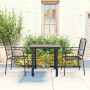 Set de comedor de jardín de 3 piezas vidrio y acero negro de vidaXL, Conjuntos de jardín - Ref: Foro24-3060207, Precio: 214,5...
