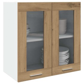 Armario de cocina de pared "Lyon" con puerta de cristal, roble artesanal, 60x31x60 cm, en Armarios de cocina | Comprar online en