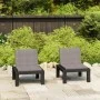 Sillones de jardín con cojines 2 unidades plástico gris de vidaXL, Sillas de jardín - Ref: Foro24-3059824, Precio: 130,44 €, ...