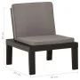 Sillones de jardín con cojines 2 unidades plástico gris de vidaXL, Sillas de jardín - Ref: Foro24-3059824, Precio: 130,44 €, ...