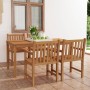 Conjunto de comedor de jardín 5 piezas madera maciza de teca de vidaXL, Conjuntos de jardín - Ref: Foro24-3059939, Precio: 85...
