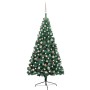 Medio árbol de Navidad con luces y bolas verde 180 cm en Decoración Festiva y Estacional | Comprar online en Foru.es